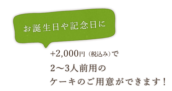 お誕生日や記念日に